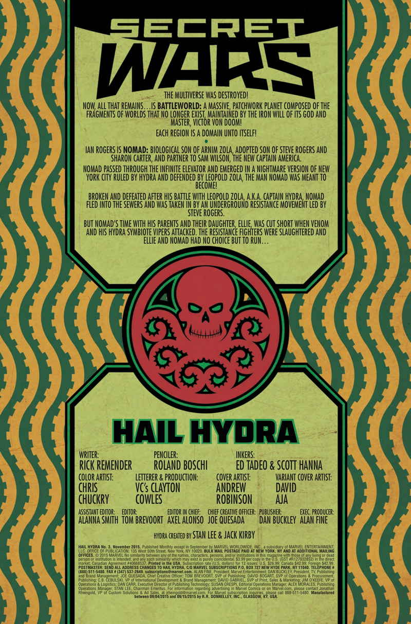 Illustration for article titled Exclusive Marvel preview: Nomad goes on the run in Hail Hydra #3